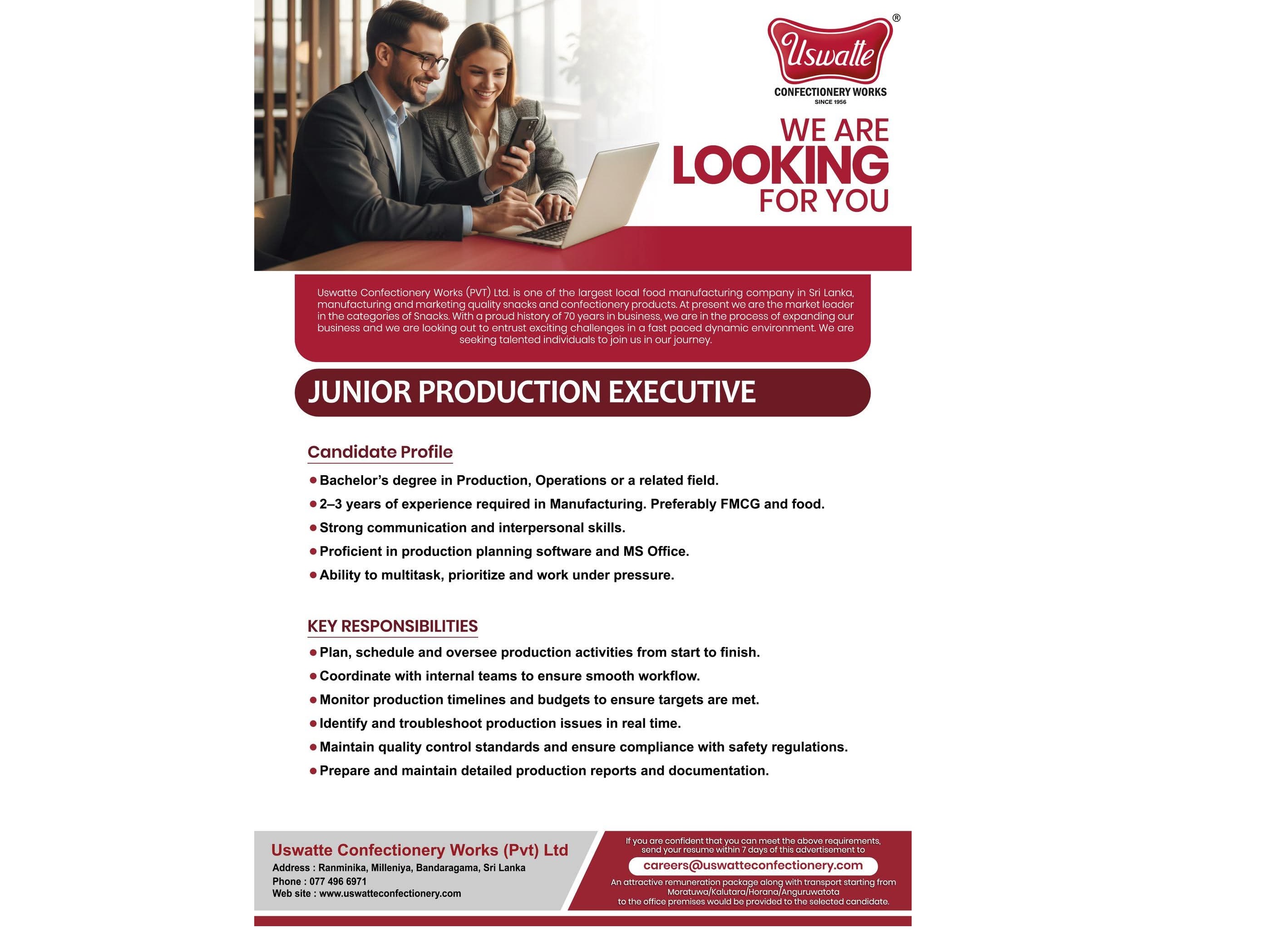 🔴 Junior production executive 🔴