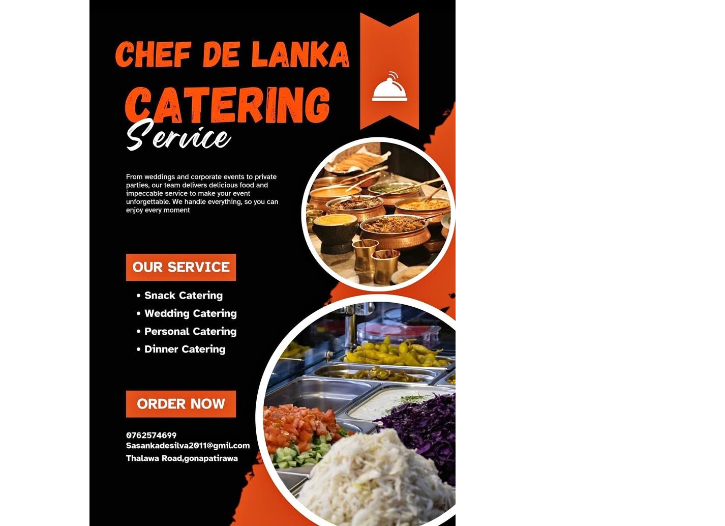Outdoor/indoor catering service