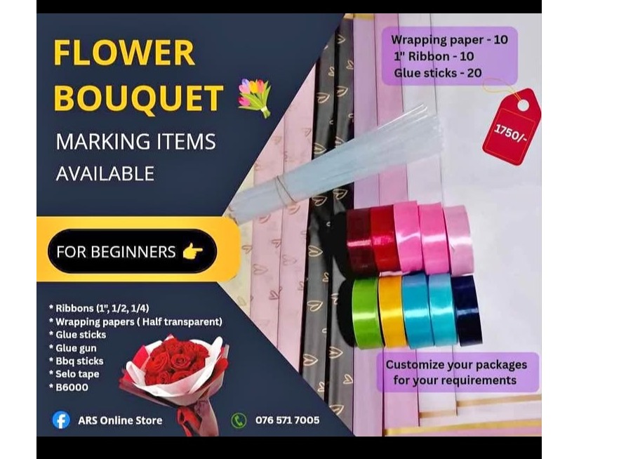 Flower bouquet making items