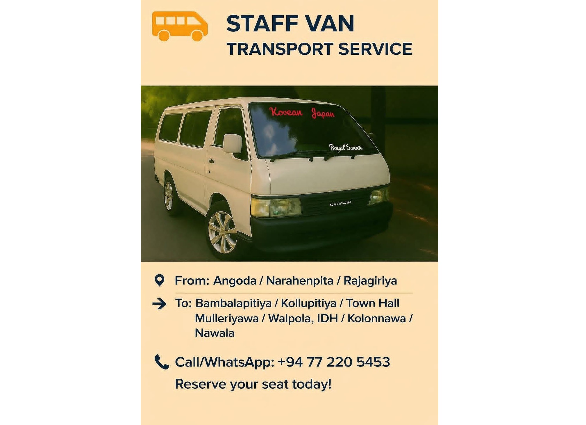 Staff Van 🚐