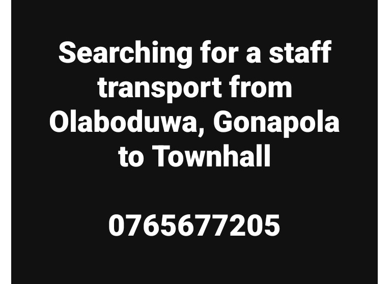 Searching for a staff transport 🔎