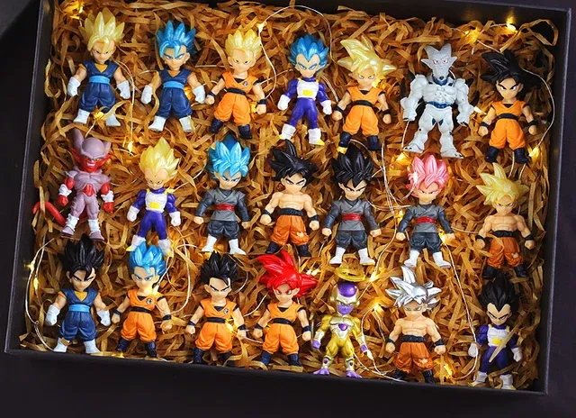 Dragon Ball Z Super Saiyan Son Goku Anime Figure Son Gohan Vegeta Broly Piccolo Majin Buu Set Action Figurine Model Gifts Toy