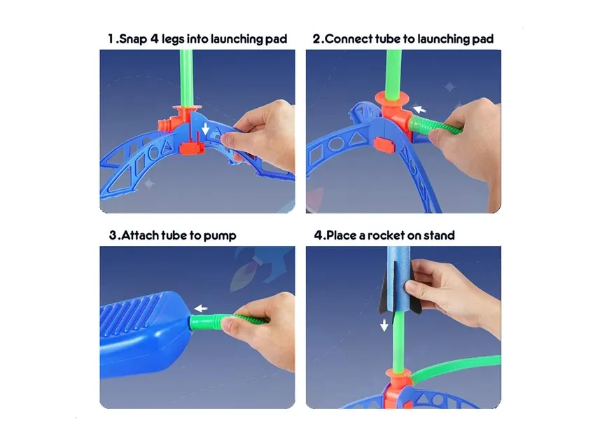 Kid Air Rocket Foot Pump Launcher Outdoor Air Pressed Stomp Soaring Rocket Toys Child Play Set Jump Sport Games Toy For Children