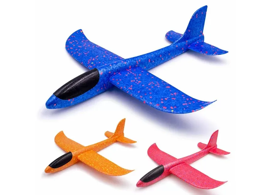 Large Foam Plane Glider Hand Throw Airplane Inertial EPP Bubble Planes Outdoor Launch Kids Toys for Children Boys Gift