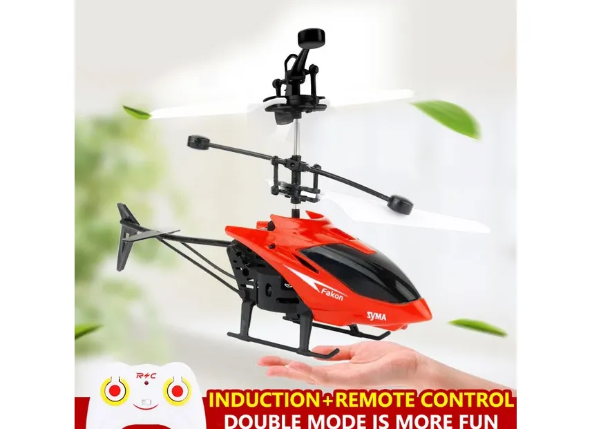 Remote Control Airplane Helicopter Flying Mini Interaction Airplane Gesture Sensing Children Flashing Light Aircraft Kids Toy