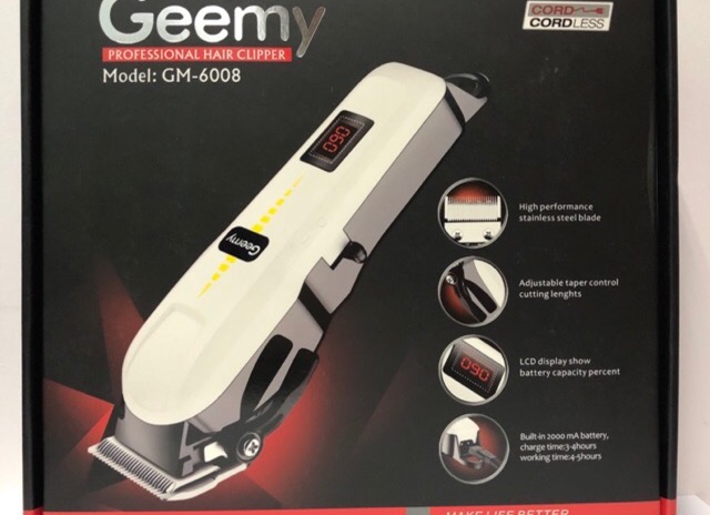 Geemy GM 6008 Professional Hair Clipper Rechargeable Hair Trimmer for Men women kids family