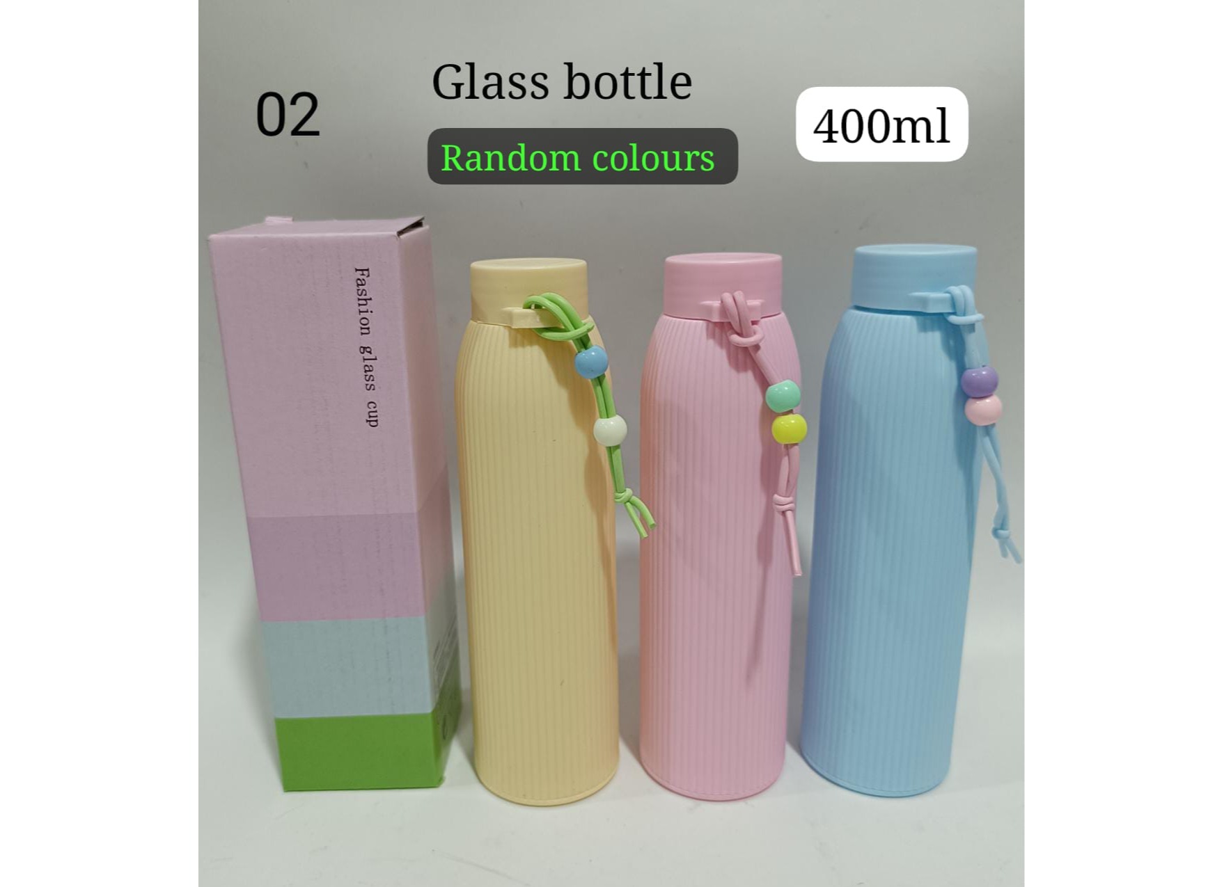 Glass water bottle