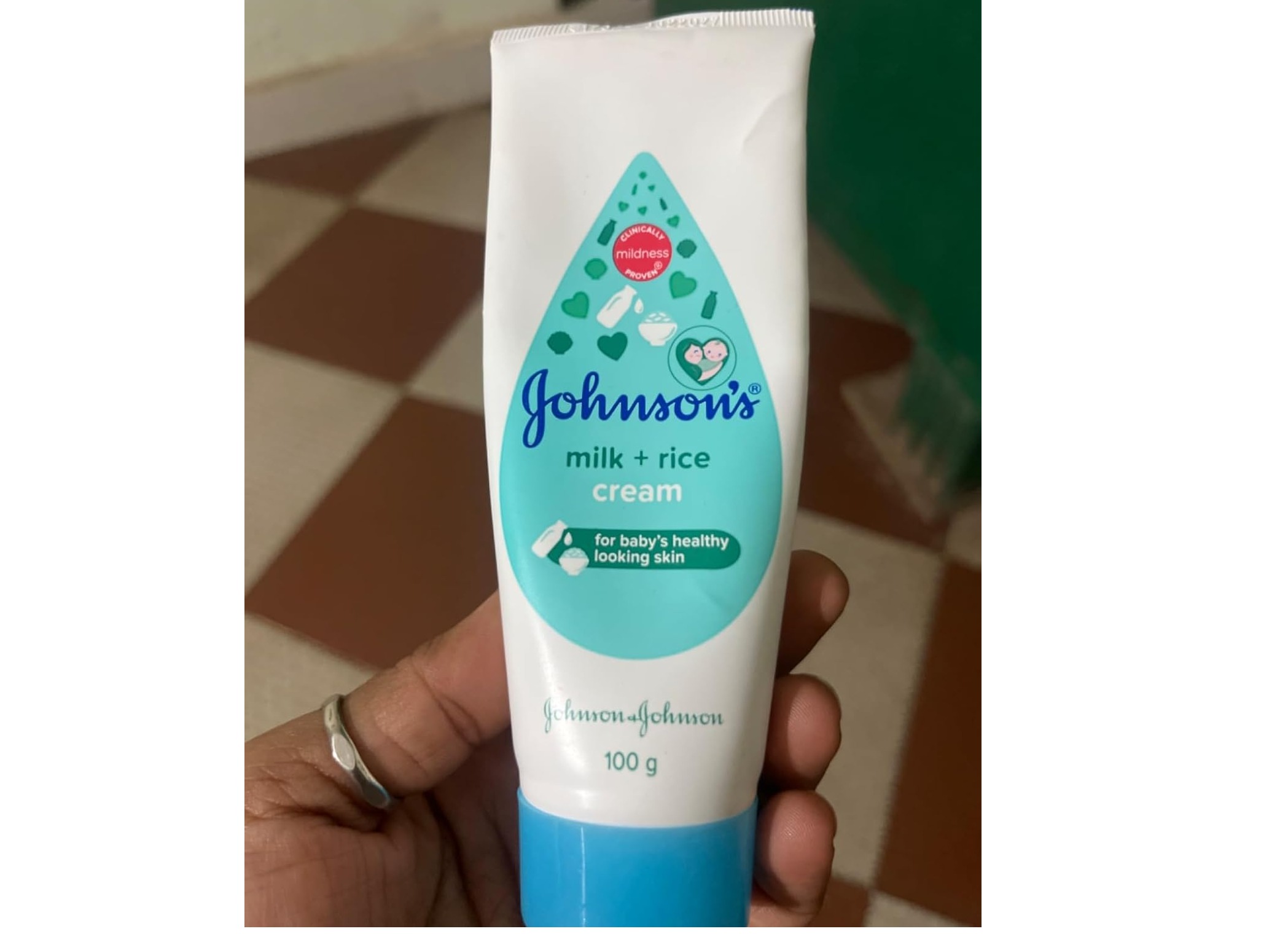 Johnson's Baby Cream Face Body Milk + Rice Nourishing Face Body Children