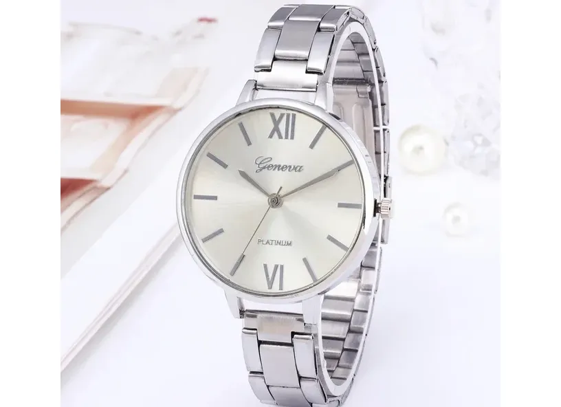 Luxury Women Watches Elegant Ladies Stainless Steel Wrist Watches Female Clock Gift Quartz Round Wristwatches Relogio Feminino