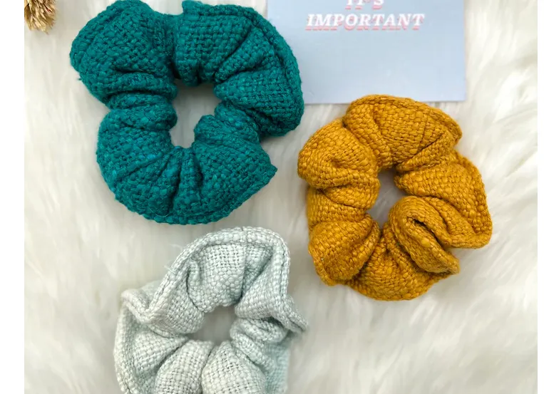 SUMMER SOLIDS - COMBO OF 3 SCRUNCHIES