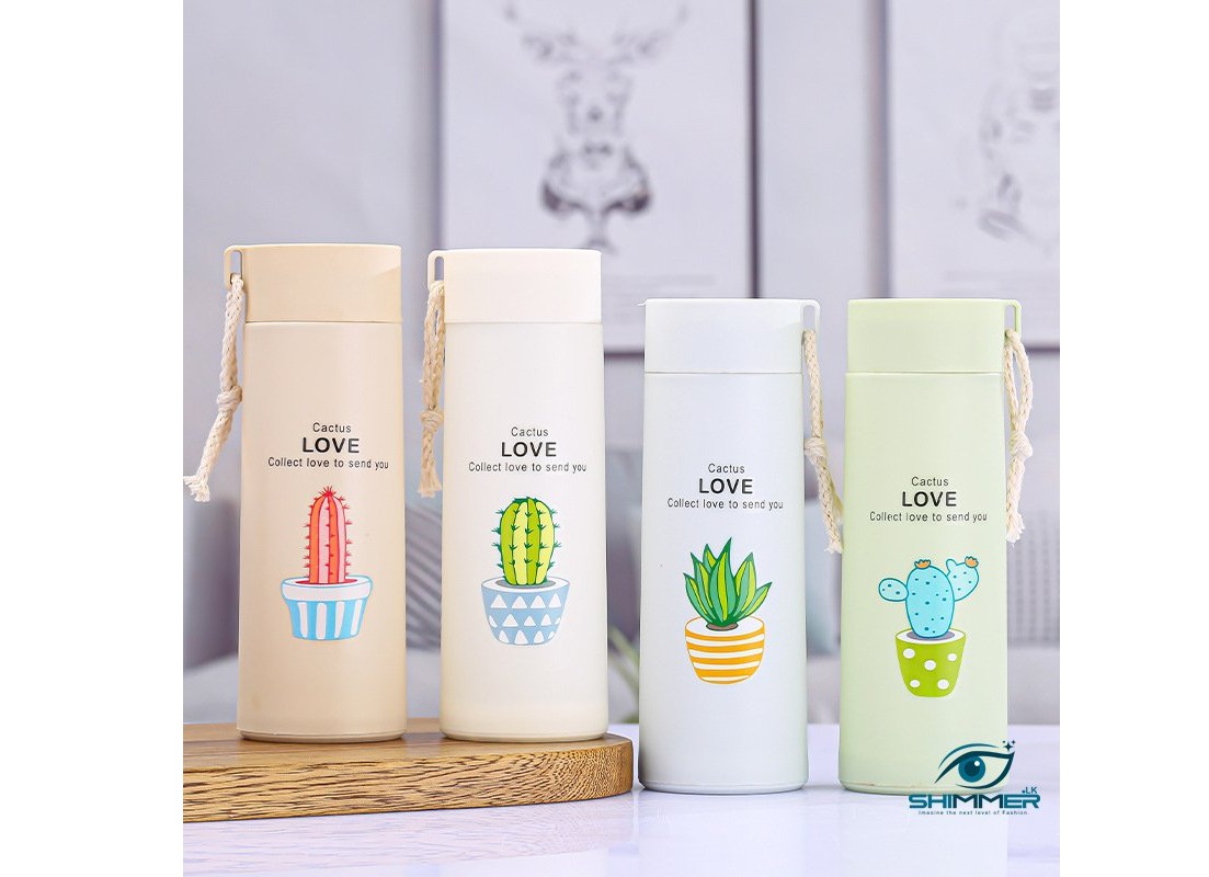 Cactus Glass water bottle 500ml