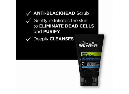 LOREAL Men Expert Pure Charcoal Anti-Blackhead Scrub 100ml