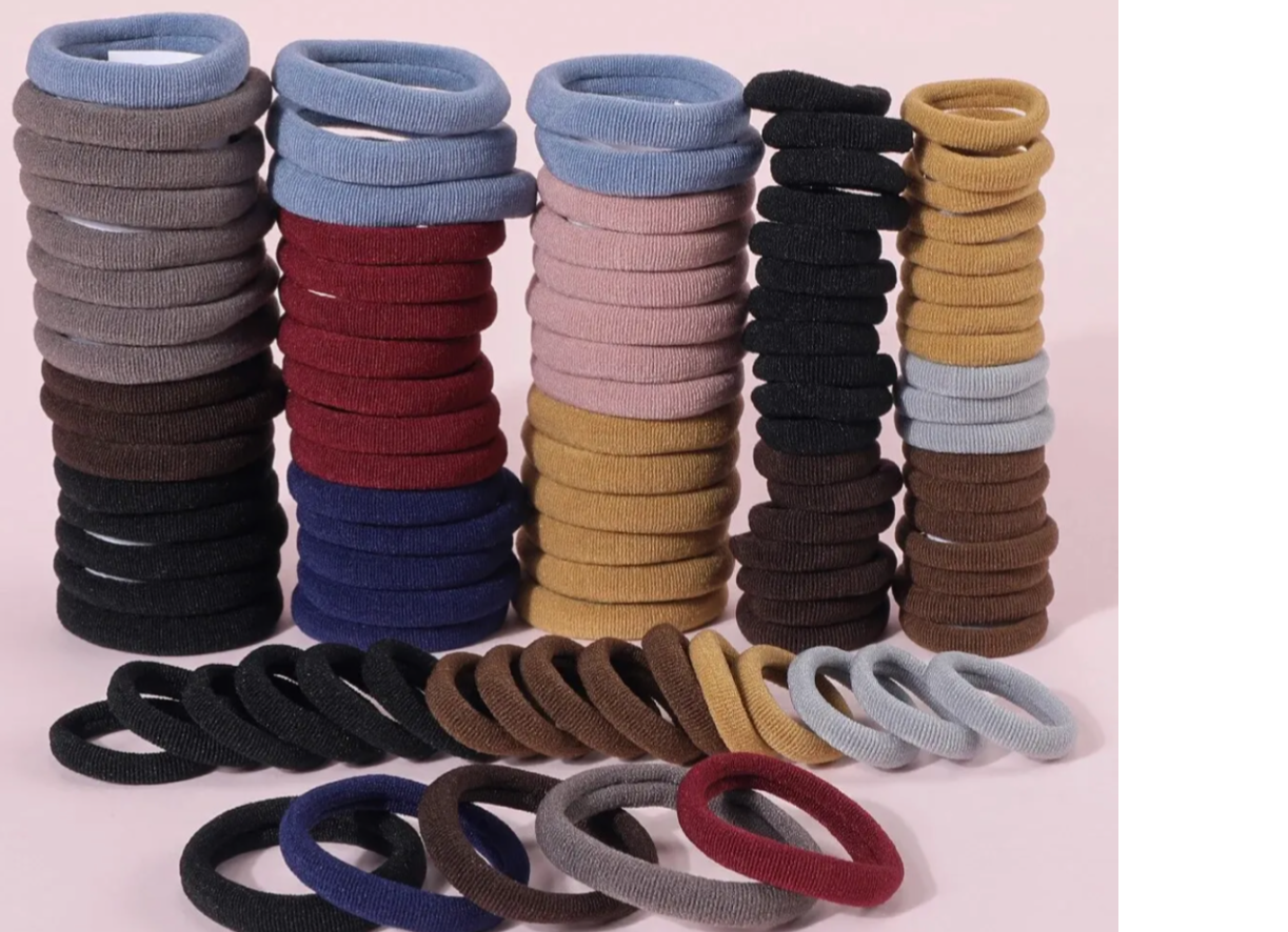 100pcs Girls elastic hair bands