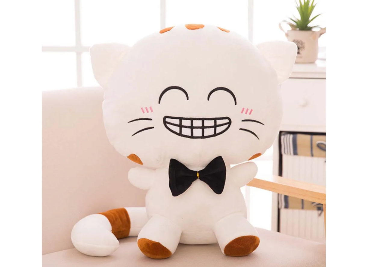 Hot Sale 20cm Children's Cute Big Face bow tie Cat Plush Toy Doll Soothing Doll Doll Pillow Baby