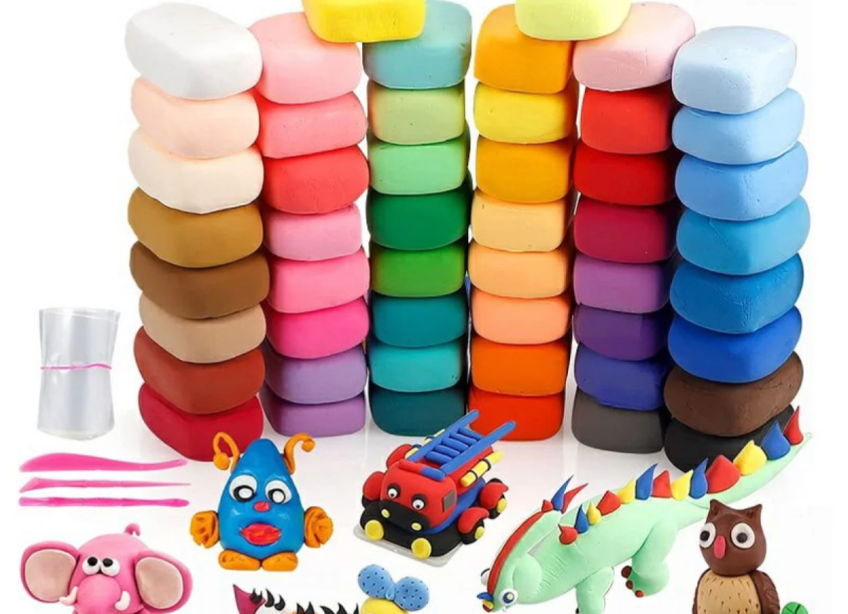 12/24 Color Air Dry Super Light Magic Clay for Kids/ Teens with Tools Children Play Dough Non Toxic