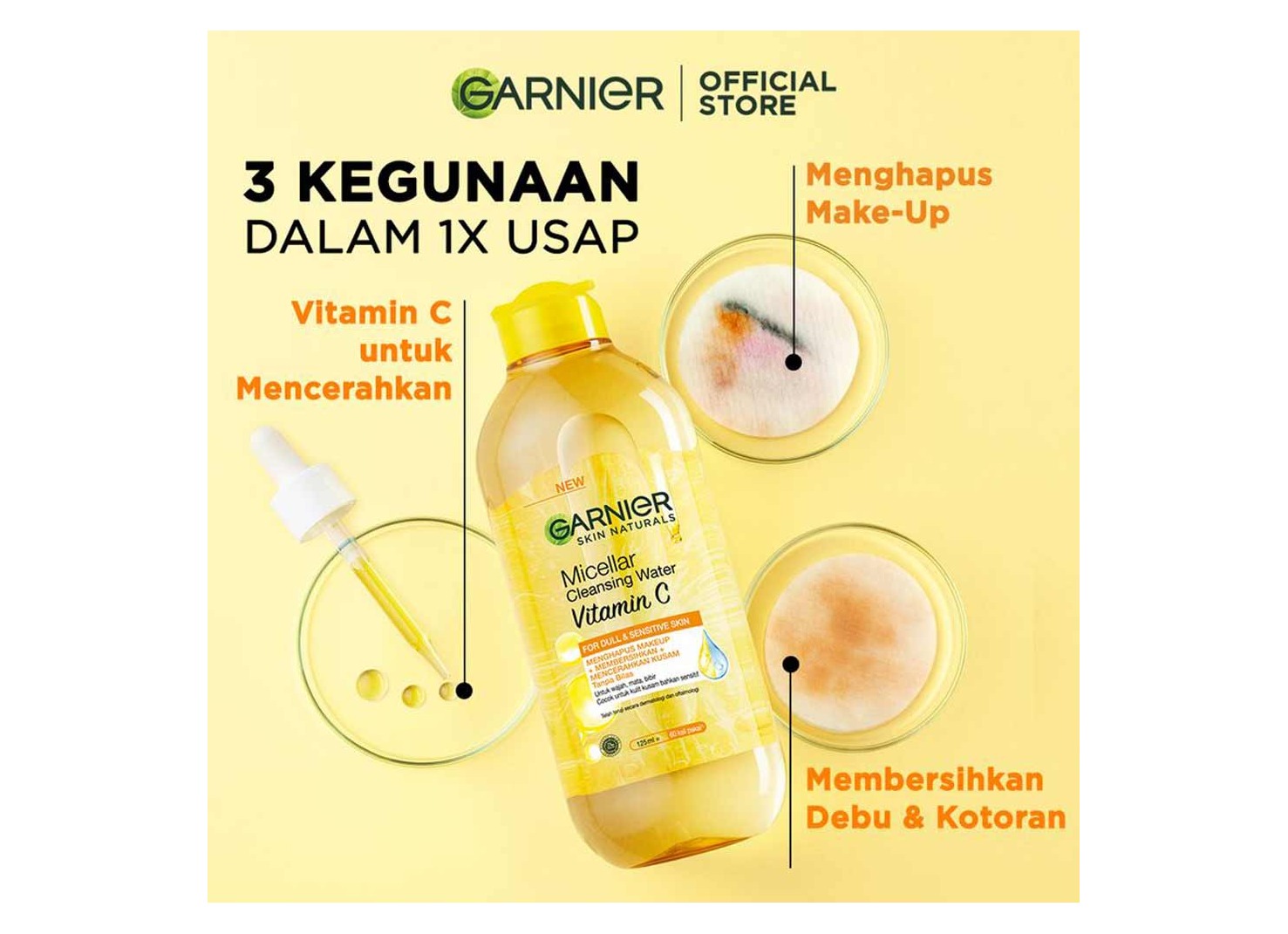 GARNIER Micellar Cleansing Water Vitamin C 125ml