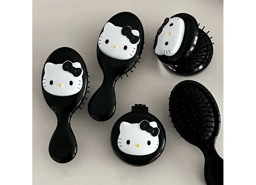 Sanrio Hello Kitty Kawaii Air Cushion Comb Cartoon Anime Kitty Cat Doll Girl Heart Cute Portable Comb Gifts for Girls