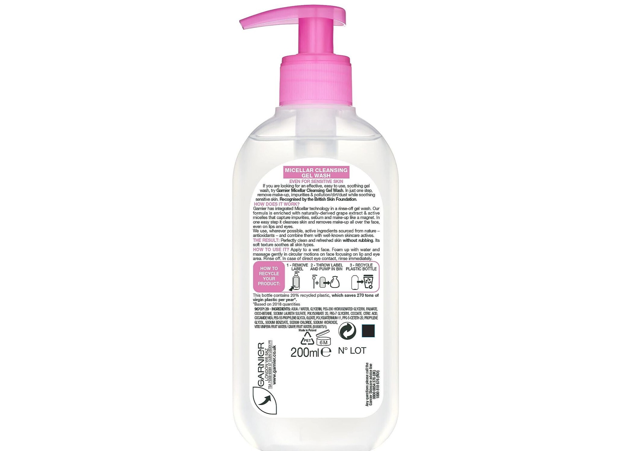 Garnier Micellar Cleansing Gel Wash