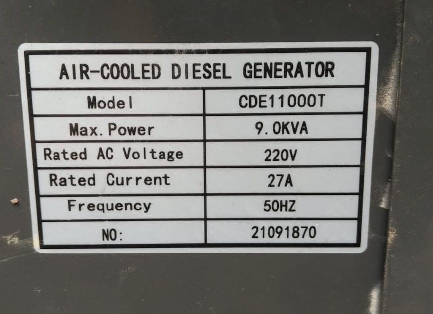 9KVA Diesel silent generator