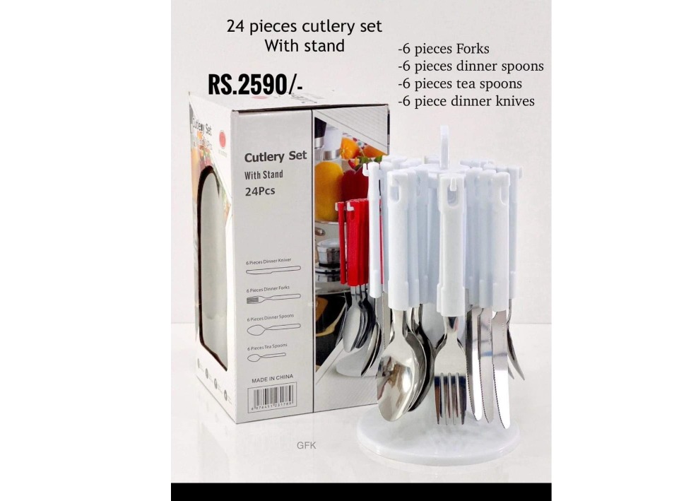 24 pcs Cutlery set with stand