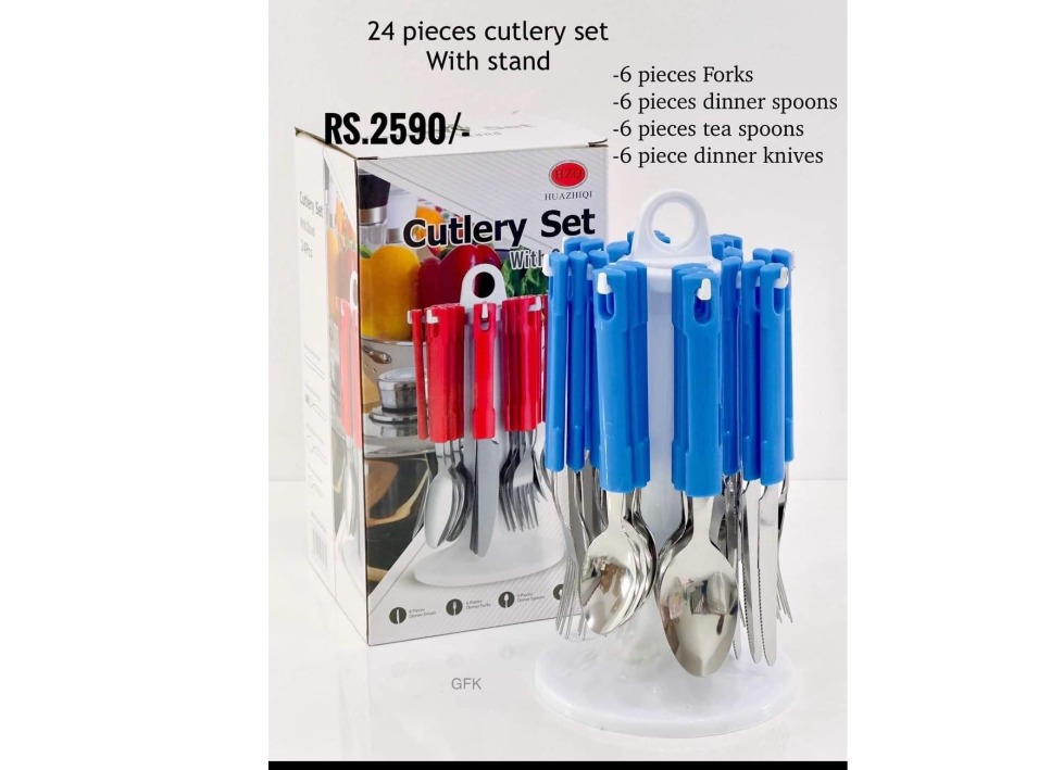 24 pcs Cutlery set with stand