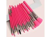 20-Piece Makeup Brush Set Professional Loose Powder Eyeshadow Brushes Student White Handle Black Tip Champagne Gold Tube