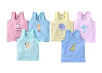 Zero Kids Printed Light Color Cotton Vest Pack of 3Pcs