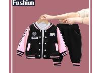 New Kids Casual Clothing Sets Boys Girls Baseball Sports Suit Coat Pant 2Pcs Tracksuit Spring Autumn Thin Baby Outfits 1-4 Years