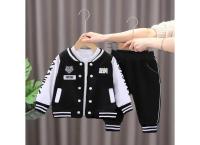 New Kids Casual Clothing Sets Boys Girls Baseball Sports Suit Coat Pant 2Pcs Tracksuit Spring Autumn Thin Baby Outfits 1-4 Years