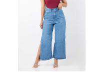 Item : High Waist Straight Leg Side Open Jeans