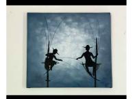 100% Hand Drawn Canvas Paintings