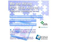 🔅We are hiring POS data analyst