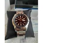 Seiko 5 Silver/Black Face Automatic Men's Analog Watch SNKN13J1