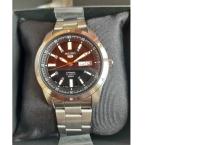 Seiko 5 Silver/Black Face Automatic Men's Analog Watch SNKN13J1