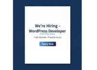 We are hiring WordPress developer 💫