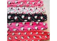 Sanrio Hello Kitty Anime Y2k Kawaii Flannel Pajamas Women'S Warm Woolen Cartoon Casual Home Pants Autumn Winter Fashion Trousers