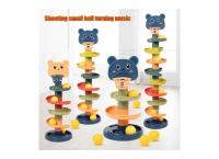 Baby Toys Sliding Rolling Balls Pile Tower Stacking Early Educational Puzzle Rotating Spin Track Toddler Gifts For Children Kids