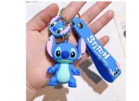 Lilo & Stitch Toys Keychian Anime Stitch Pendant Keychain Sweet Pink Angel Keychians Women Car Keyring Girl Birthday Gif