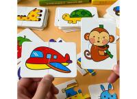 32Pcs Toddler Matching Card Early Montessori Education Puzzle Toys Cartoon Jigsaw Animal Color Shape Cognitive Training Gifts