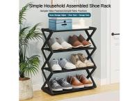 3/4 Tier Shoe Storage Shoe Holder Tier Colored stainless steel Stackable Shoes Organizer Storage Floor Stand