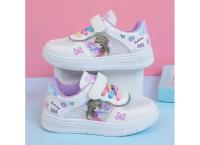 Kids Popular Cartoon Sports Superlight Shoes Girls White Sneakers Spring Autumu Casual Mesh Breathable Children Running Shoes