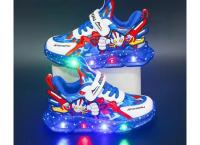 2023 Boys New Cartoon Sneakers Children Baby Autumn LED Luminous Sports Shoes Kids Winter Warm Casual Light Up Shoes Size 22-31