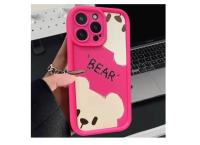 Cartoon liquid silicone Bear Cute Phone Case For iPhone