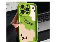 Cartoon liquid silicone Bear Cute Phone Case For iPhone