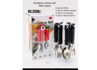 24 pcs Cutlery set with stand